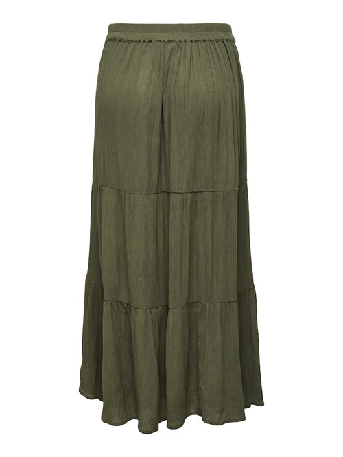 Lang nederdel, Army Grøn, Viskose